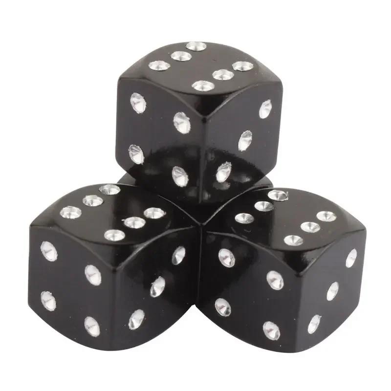 4Pcs/Lot Aluminum Alloy Car-styling AUTO Dice Dust Valve Caps Car Motorcycles Electric Cars Tire Valve Dust Cap Valve Stems 1
