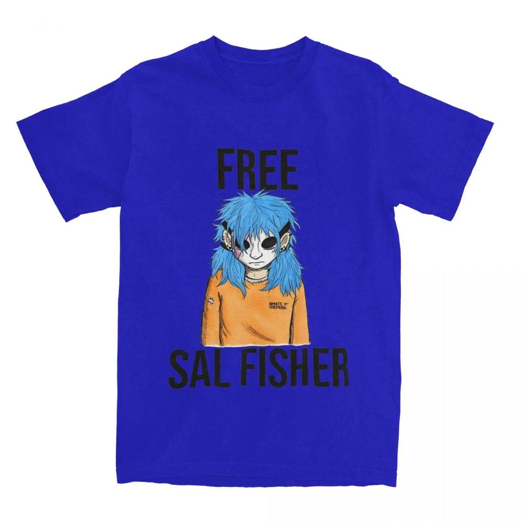 Novelty Free Sal Fisher Sally Face T Shirt Men Women's Pure Cotton Sallyface Tee Shirt Party Clothes