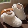 Cotton Shoes Winter Velvet Thickened Warm Home High-top Boots Cotton Mop Bag Heel Indoor and Outdoor Wear Fluffy Shoes Princess Shoes