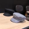 Унисекс Винтажная Льняная Военная Кепка Дышащая Регулируемая Кепка- Новостийщик для Ежедневного Использования на Открытом Воздухе Восьмиугольные Кепки
