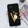 For OPPO A72 A73 A74 A75 A76 A77 A78 A79 A83 A91 Case Cover Luxury Flower Letters Shockproof Screen Protector Matte Soft Silicone For OPPO Bumper