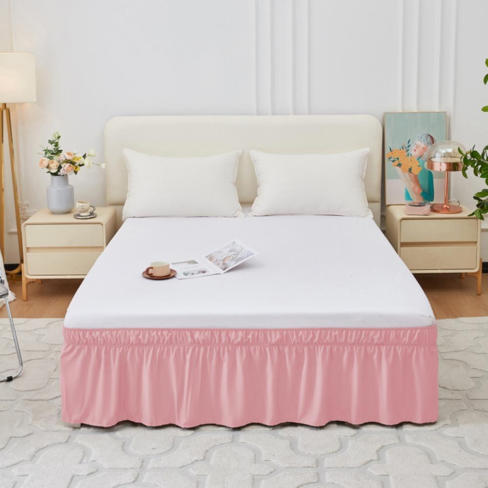Wrap Around Style Bed Skirt Fade Resistant Bed Protector Bed Accessory Bed Dust Cover  Hotel