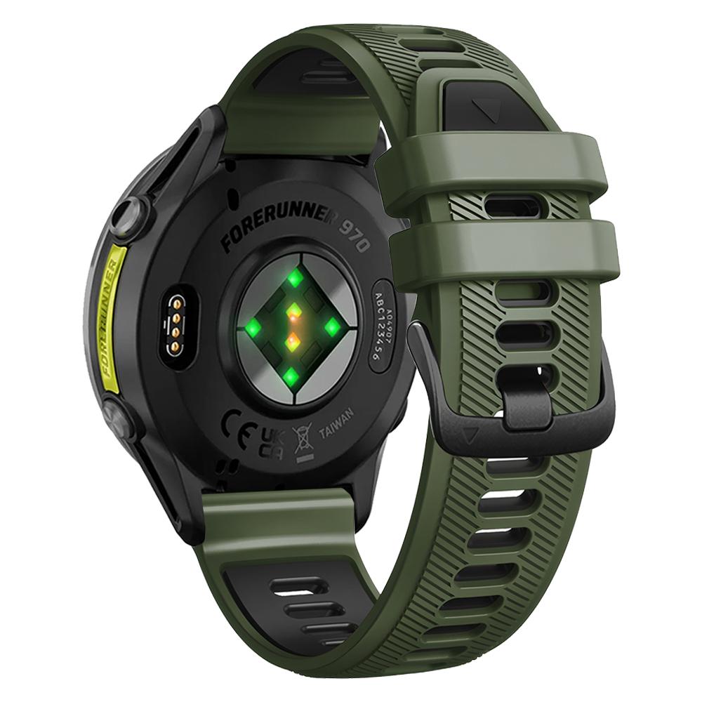 Силиконовый ремешок 22 мм для Garmin Forerunner 970 965 955 Solar 945 935 745 Двухцветный спортивный ремешок Браслет Аксессуары