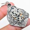 Dalmation Jasper, Spinel 925 Sterling Silver Jewelry Pendant 2.56" G0d67