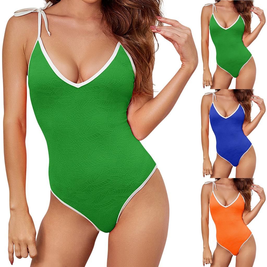 Women's One-Piece Sexy Bikini Fashion With Bra Pads No Steel Support Swimming Costume