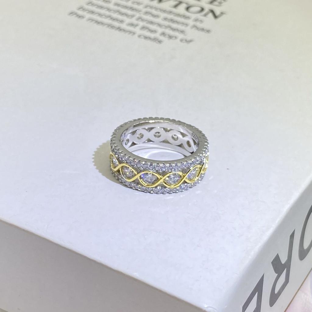 Европейские и американские ювелирные изделия ручной работы Позолоченное цветное запечатанное циркониевое кольцо Популярные ювелирные изделия