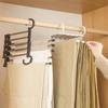 5In1 Hanger Pants Multi-functional Clothes Hangers Non-slip Pant Storage Rack Cloth Rack Save Space Pants Hanger
