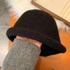 Ear-Protecting Knit Hat Coarse Knit Bucket Cap Fashion Winter Hat  Autumn and Winter