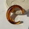 Solid Color Cuff Wide Bracelet Transparent Retro  Hand Ring Unique Acrylic Open Bangle  Gift