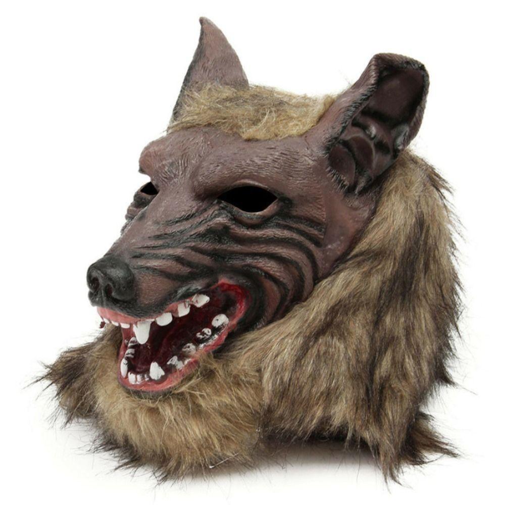 Horror Latex Wolf Head Mask Latex Halloween Wolf Costume Cosplay Ghost Festival