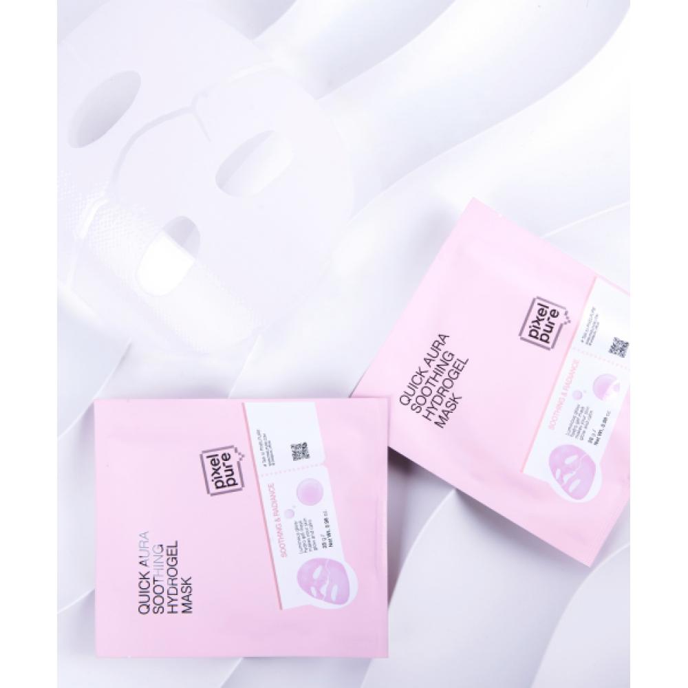 Pixel Pure Quick Aura Soothing Hydrogel Mask  4 Sheets  + 2 Pdrn Masks