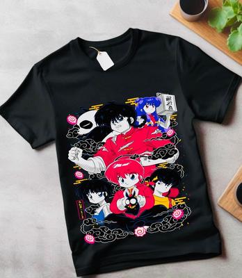 Аниме Ranma 1/2 Футболка Шампунь Румико Такахаси Манга Аниме Футболка Графическая футболка