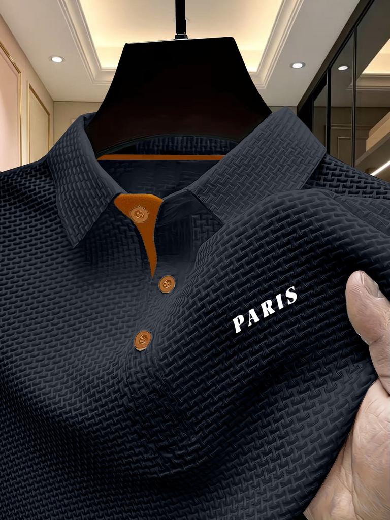 Business Polo Shirt - Men's Golf Short-sleeve Top Features a Quick-dry Design, and This Elite Business Polo Shirt Is Positioned