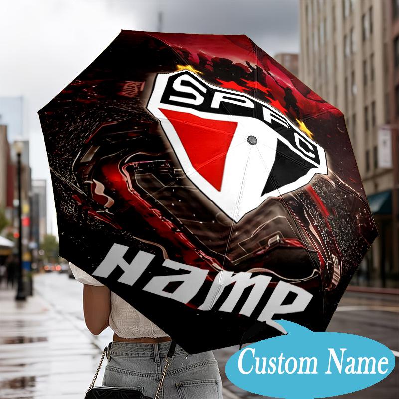 Custom Name SPFC Stars Stripes Umbrella Folding Umbrella, Automatic Umbrella - 8-Frame for Travel, Casual Lightweight Personalized Gifts