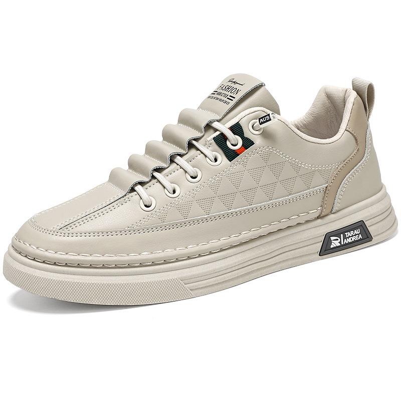 Весенняя мужская обувь, новые дышащие маленькие белые туфли с одной педалью, мужская трендовая универсальная кожаная обувь, обувь для спорта и отдыха, модная обувь