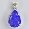 Sterling Silver CERTIFIED Natural 49.55 Ct Sapphire Pear Cut Pendant Gemstone MY.PD-159-NS