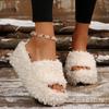 Ladies Slippers Thick Soled Casual Lazy Slippers Plush Slippers