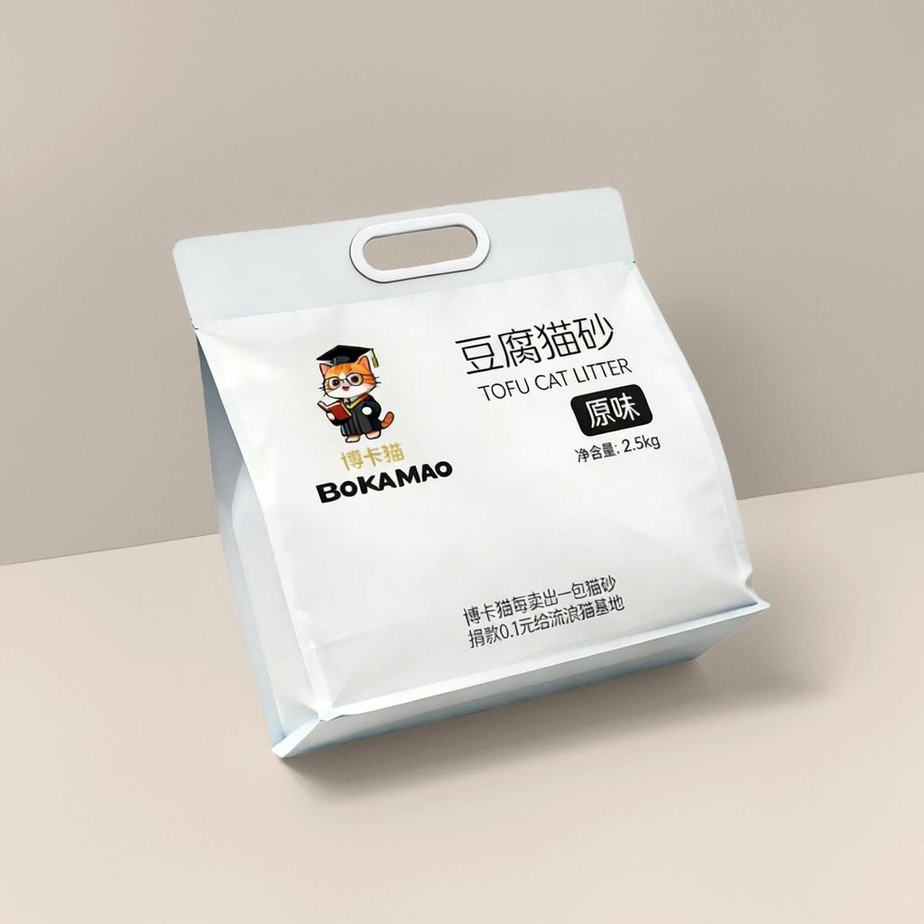 Кошачий наполнитель Boca Cat Original из тофу, Без пыли, Дезодорирующий, Быстро впитывающий, Не прилипающий, Смываемый