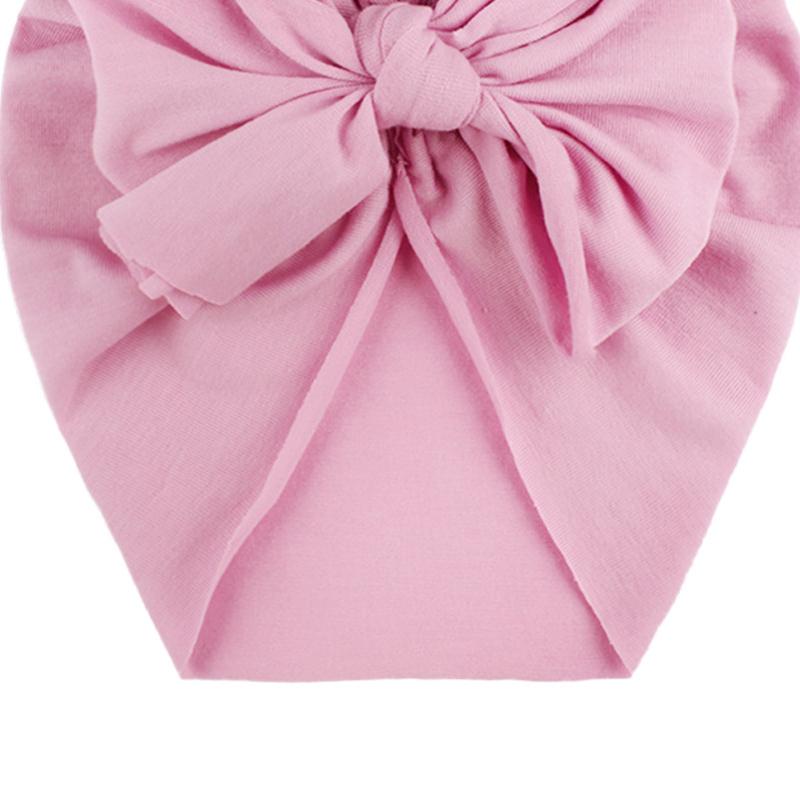 Детская шапка с большими бантами, однотонная весенне-осенняя детская шапка для девочек, мягкая эластичная детская шапка-тюрбан для малышей, шапка-бини