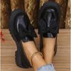British Style Platform Loafers Women Plus Size Round Toe Single Shoes Woman Thick Bottom Pu Leather Shoes Mujer Mary Jane Shoes