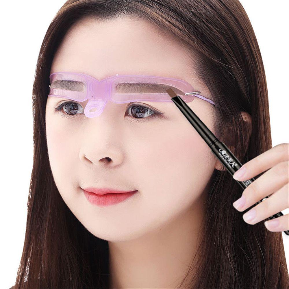 Sale Beauty Reusable Eyebrow Definition Shaping Template Eyebrow Stencils Kit Brow Grooming Card