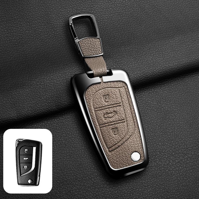 OFWP3 Leather Car Key Cover Case Shell for Toyota Hilux Revo Auris Corolla Reiz Avensis Verso Yaris Aygo Rav4 Scion TC IM 2017 2016