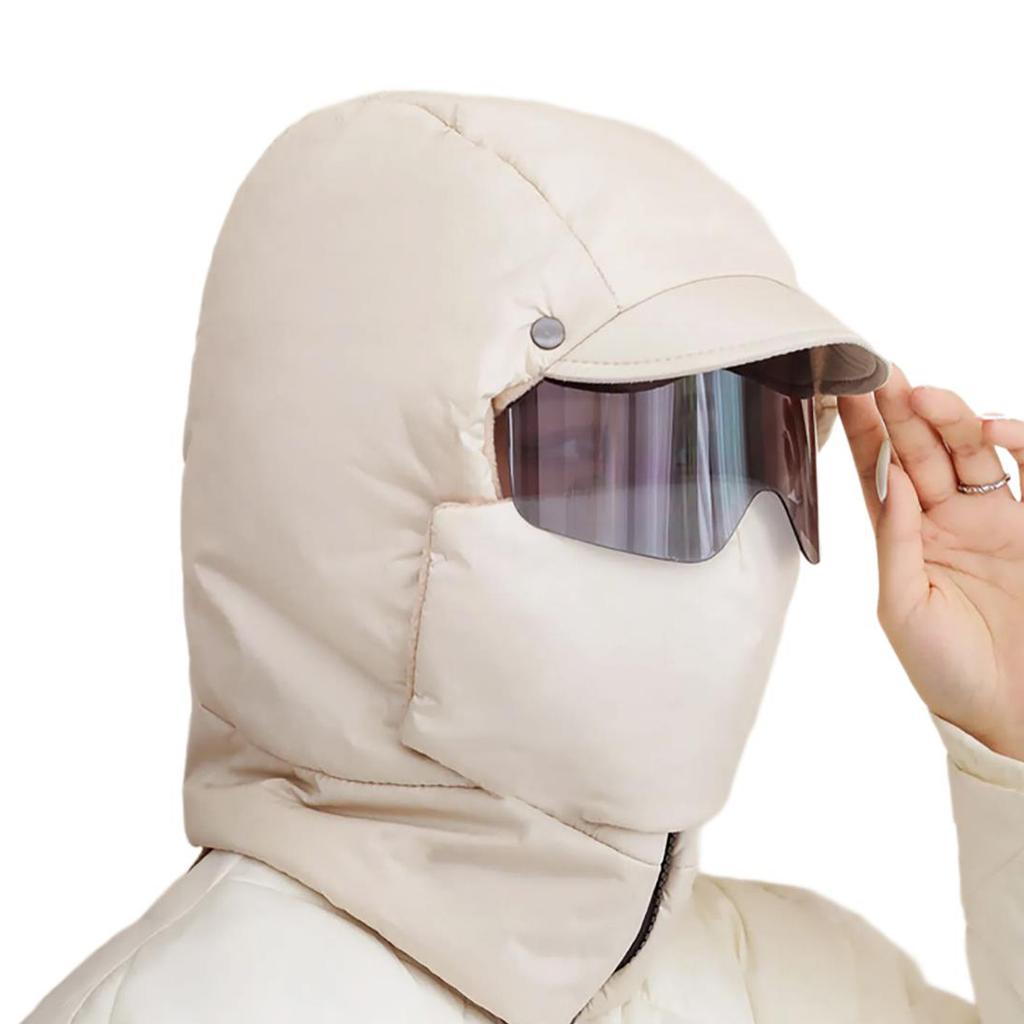 Unisex Ski Mask Windproof Full Face Covers Ski Hat With Goggles Cycling Headgears For Skiing Snowboarding Motorcycling