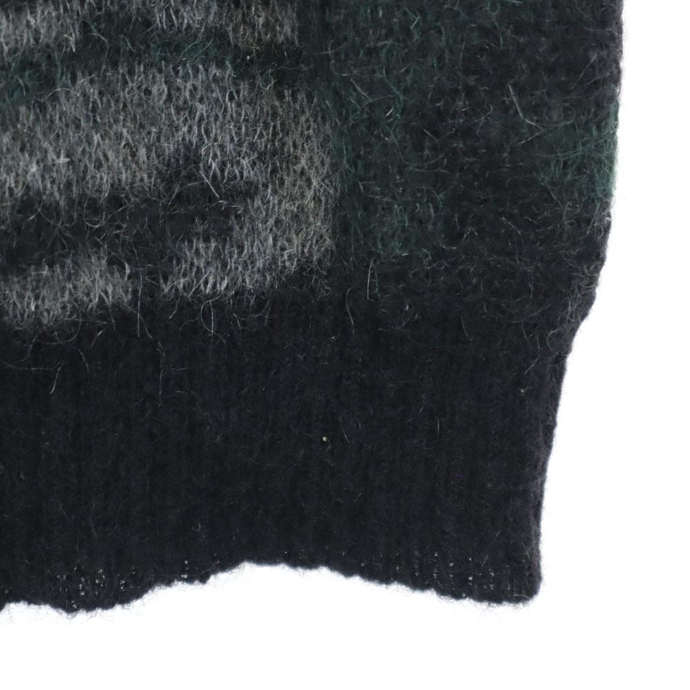 Saint Laurent Свитер командный с длинным рукавом из мохера с камуфляжным узором Мужской Б/У