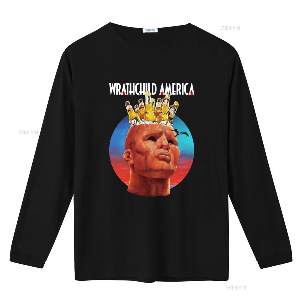 Wrathchild America Tour T Shirt I Aint Drunk Im Just Drinkin Print Mens vintage Washed homme streetwear Stretched