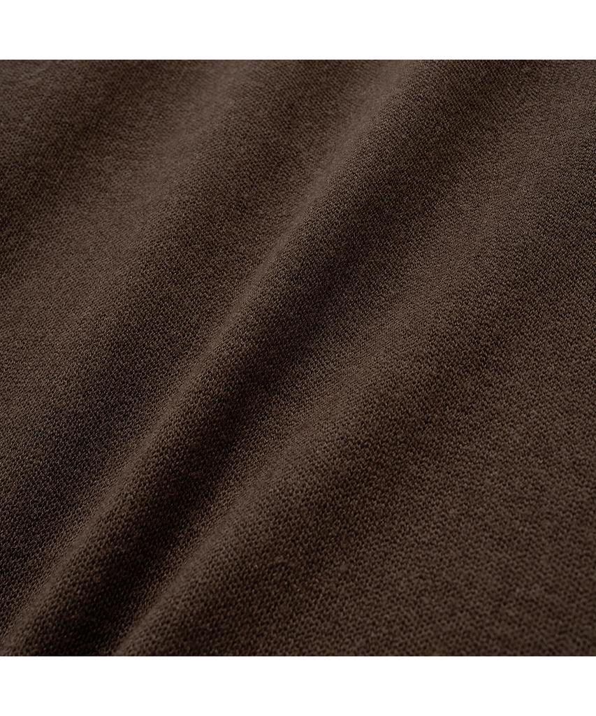 IOLO Silk Blended Knit Shirt_Brown