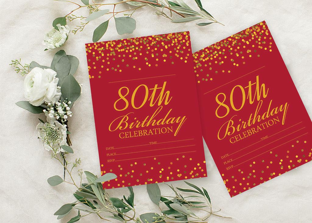 Darling Souvenir Red Birthday Invitation Card 28 шт. Заполните или напишите пустые приглашения для печати Принадлежности для вечеринок 5x7