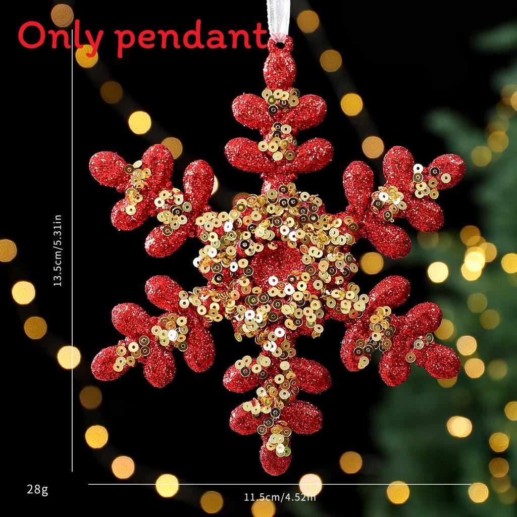 Creative Christmas Tree Snowflake Star Shaped Pendant Holiday Decoration Props