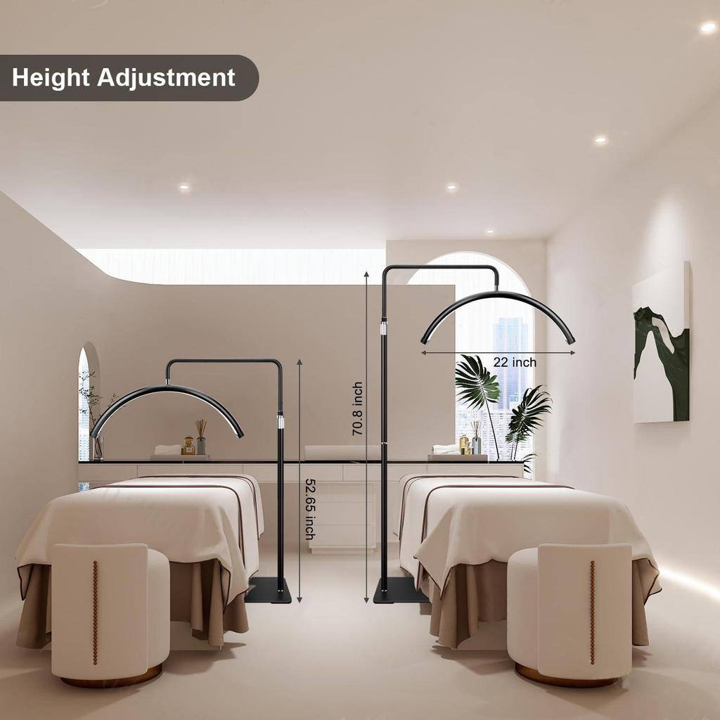 Многоугловая beauty-напольная лампа для салона: Освещение для ресниц, маникюра, тату, бровей и лица