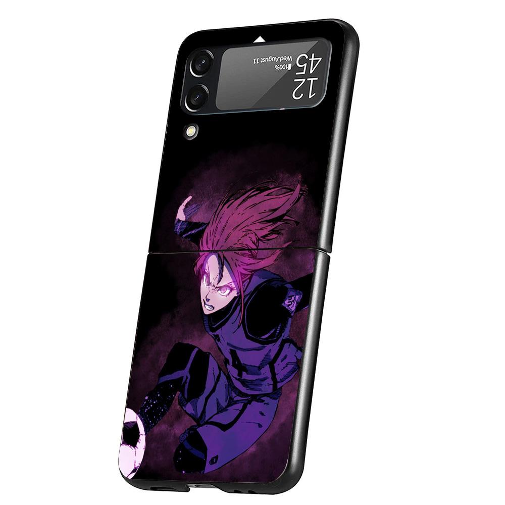 Чехол для телефона Blue Lock Чигири Хёма для Samsung Galaxy Z Flip 7 6 5 4 3 5G Flip7 Flip6 Flip5 Flip4 Flip3 Черный Fundas Shell