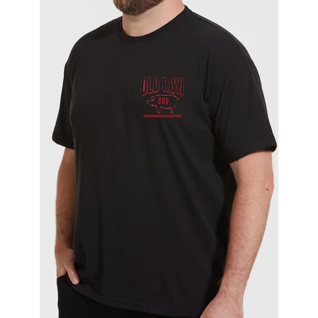 Smokin Meats Graphic T-Shirt Unisex Funny 2 Sided Relaxed Fit Tee for Men Humorous BBQ Themed Apparel for Casual Wear