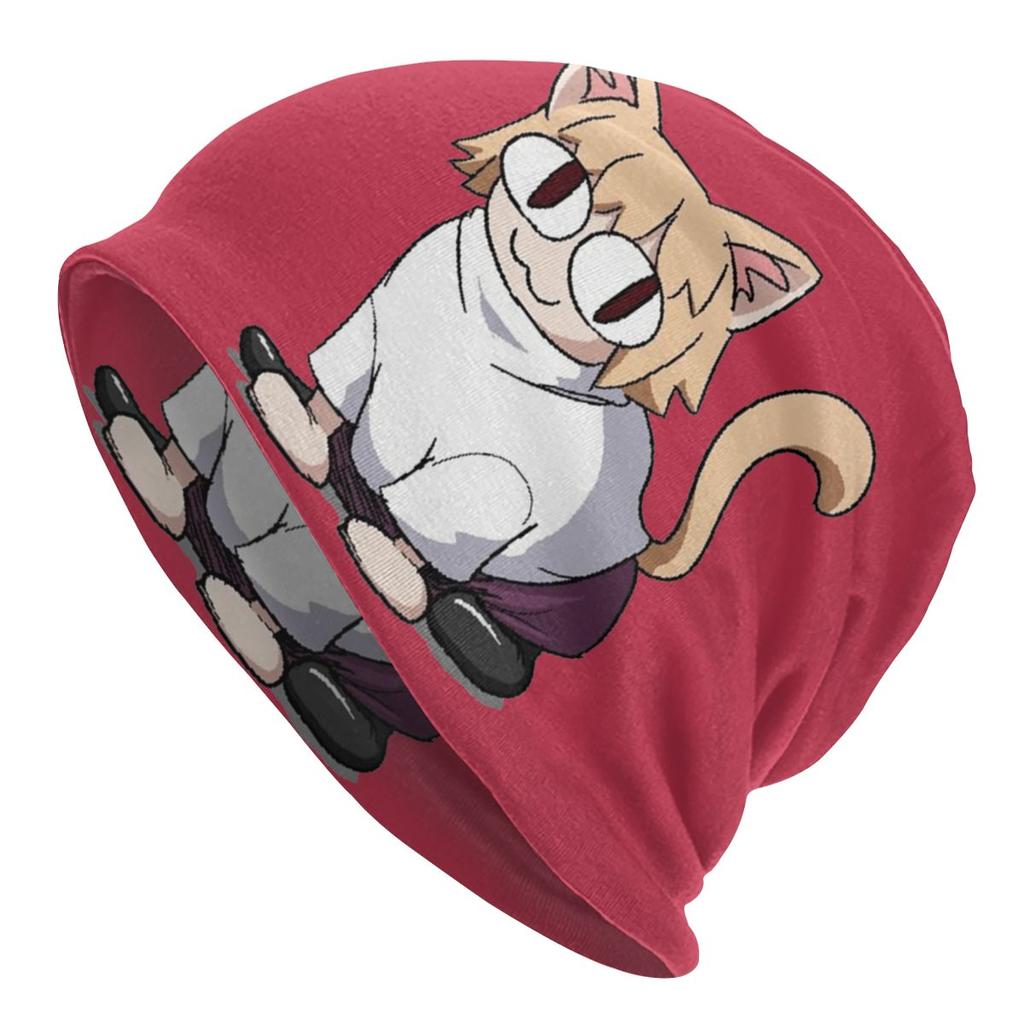 Зимняя теплая шапка Neco Arc Cat Cat Femme с напуском, шапка-бини, хип-хоп, мультяшная комическая игра, уличные лыжные шапочки с черепами, шапки унисекс для женщин