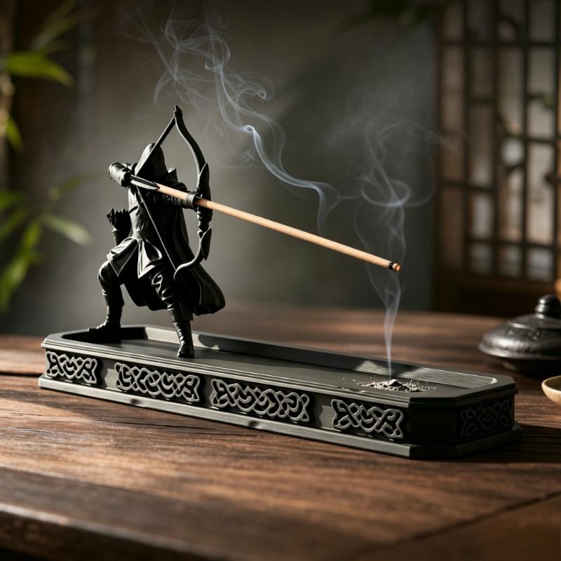 Incense Burner 3D Printed Archer Fantasy Cool Spiritual Home Decor Zen Sticks Incense Burner Holder for Living Room Bedroom 7