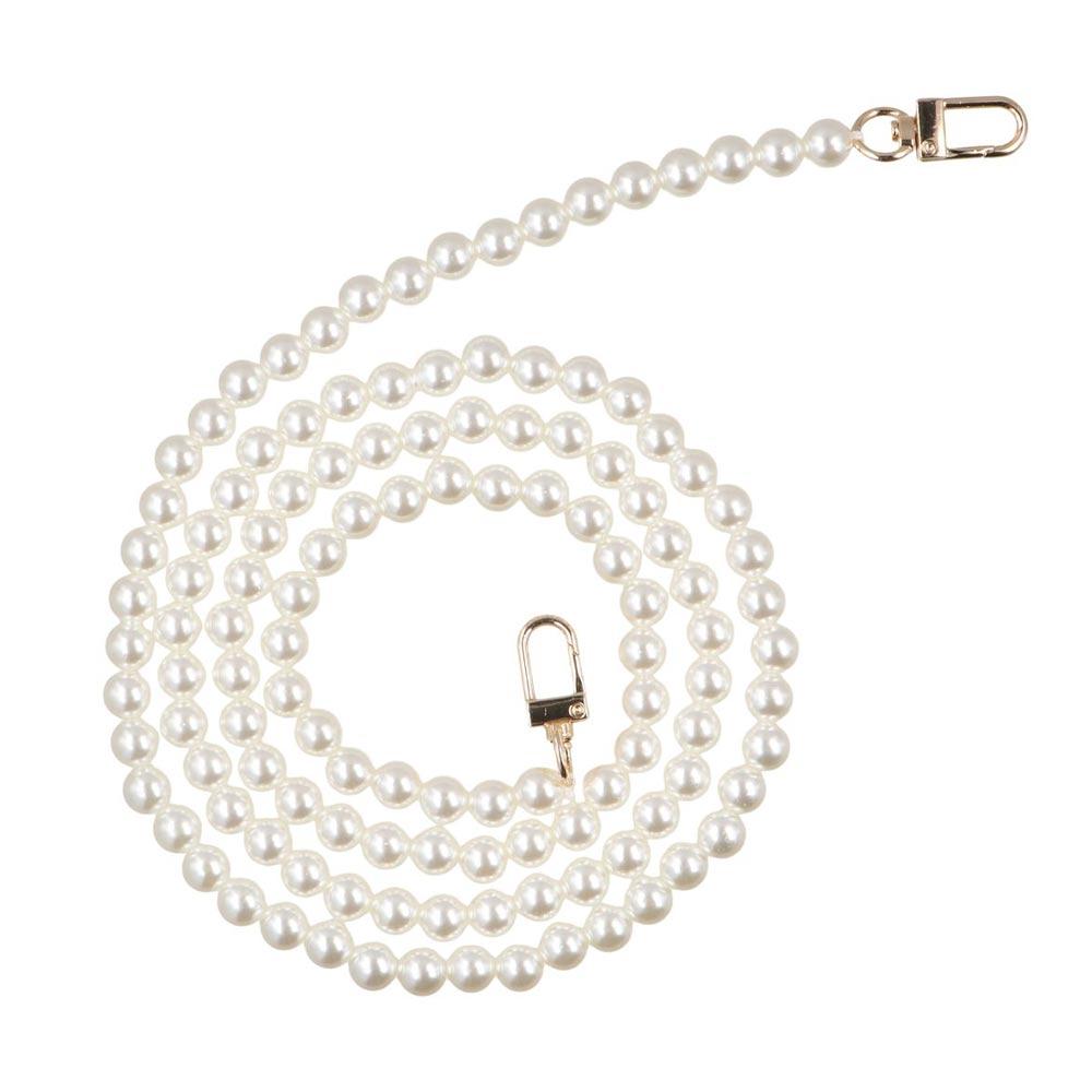Chain Handbag Accessory Bag Parts Crossbody Bag Belt Beaded Tote Chain Purse Handle Pearl Bag Strap