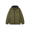 Adidas Logo Print Zip-Up Hooded Down Jacket Unisex Outerwear Green HZ2593