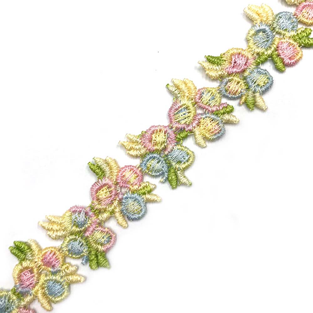 Dress Decoration Flower Embroidered Garment Accessories Lacework Polyester Lace Apparel Sewing Lace