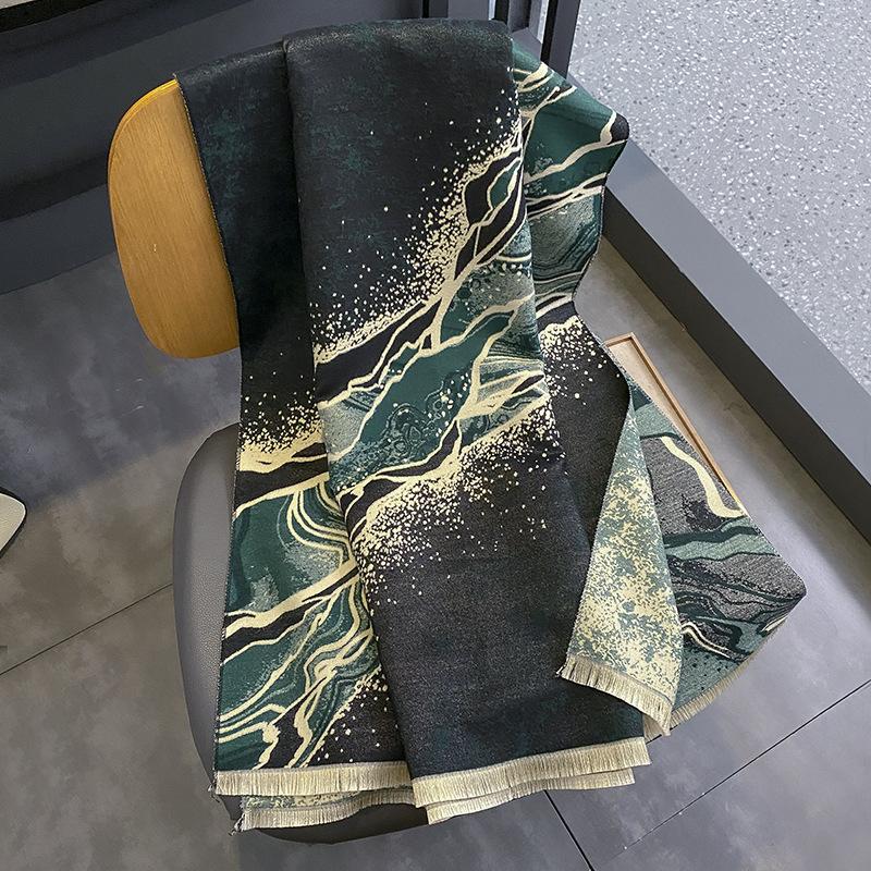 Premium High-quality Air-conditioned Room Shawl Outside Women's Summer Office Nap Imitation Cashmere Fringed Warm Scarf