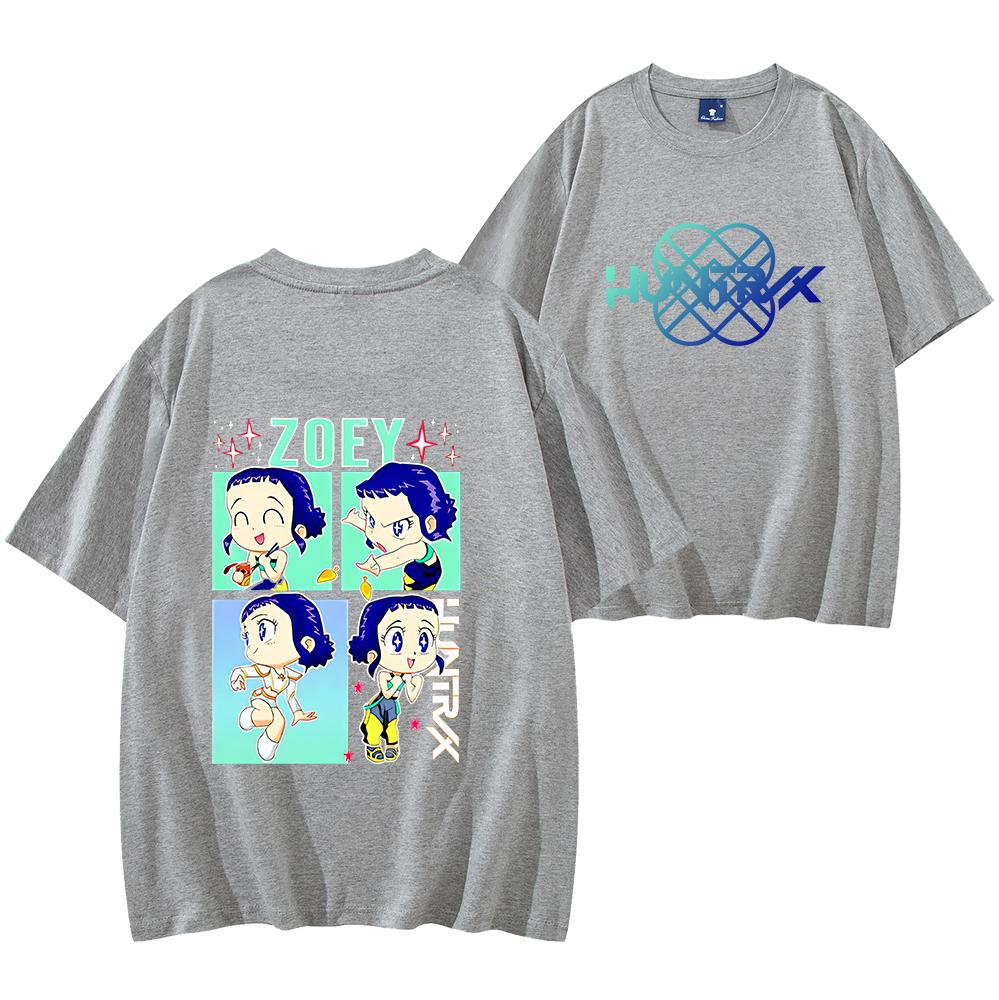 Zoey Kpop Demon Hunters Unisex Tee Shirt Zoey Shirt Anime Demon Hunters Tee Men Women Short Sleeve Streetwear Hip Hop Tops