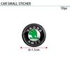 Car Sticker 2025 New 10Pcs Car Logo Car Center ConsoleTrumpet Decoration Sticker For Skoda Octavia Fabia Superb Roomster Kodiaq