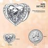 December Colored Zircon Sea Heart Birth Stone copper Talisman D Bead Charms Compatible With for Bracelets Necklaces Do It Yourself Birthday Party Gift