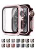 Защитное стекло + Чехол-бампер из ПК для Apple Watch 45мм 44мм 41мм 42мм 40мм 38мм iWatch series 9 8 7 SE 6 5 4