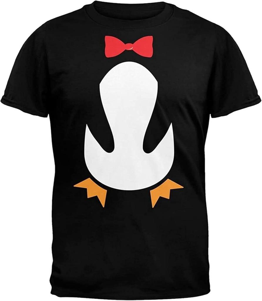 Penguin Costume Adult Mens T-Shirt Black