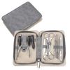 German Precision 12-Piece Stainless Steel Nail Clipper & Manicure Set - High-Quality Grey Glossy Finish