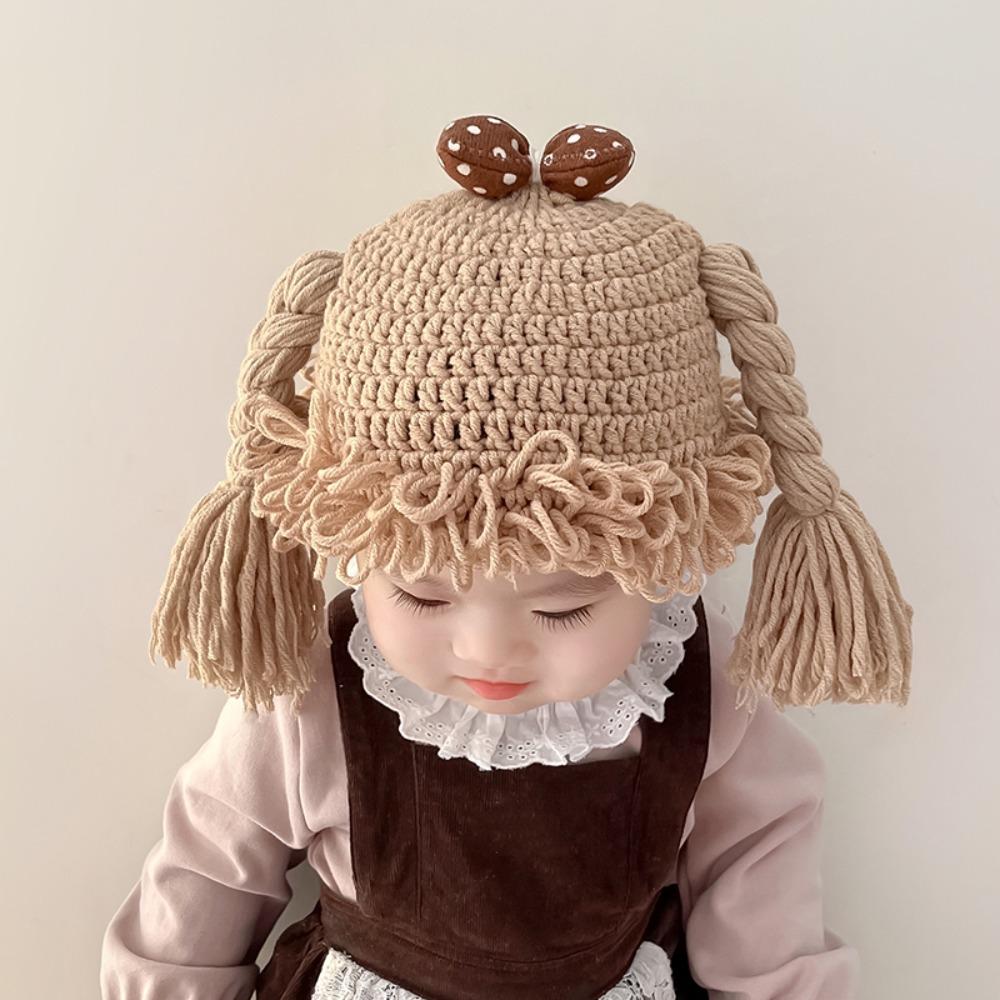 Windproof Kids Knitted Hat Breathable Newborn Headgear Personality Baby Woolen Cap Autumn