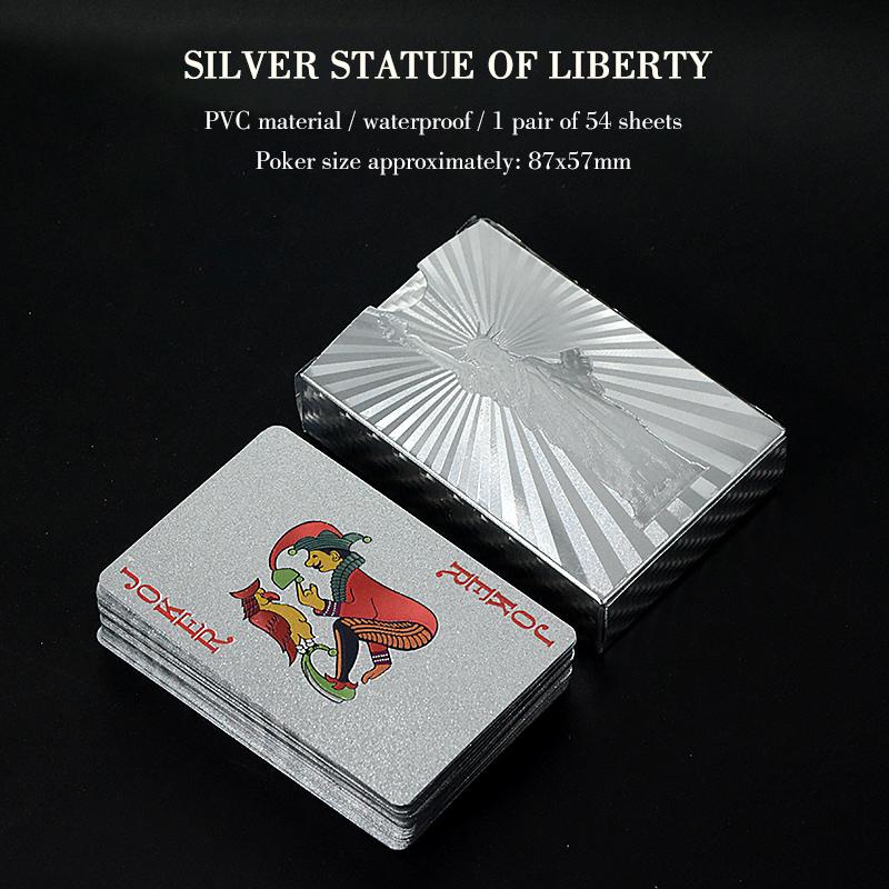 Игральные карты из 100% ПВХ, пластиковые карты для покера, водонепроницаемая покерная игра в техасский холдем, блэкджек, дропшиппинг, золотая карточная настольная игра