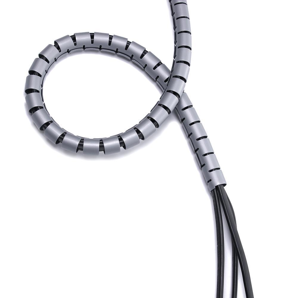 Практичный держатель для кабелей с зажимом, 1.5м, защита для шнуров, гибкая спиральная трубка, органайзер для проводов